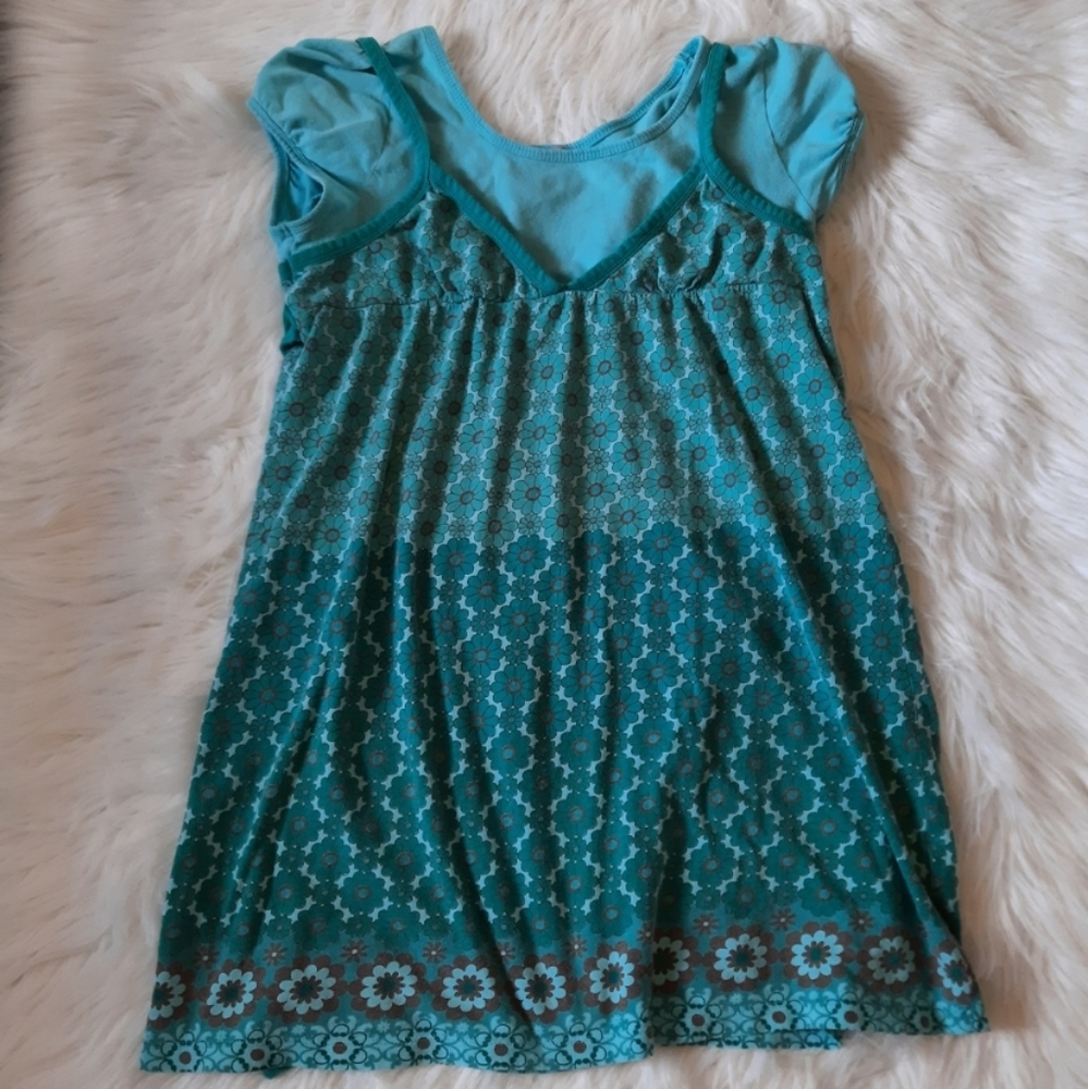 Floral Flowy Empre Tie Back Top - Picture 5 of 5